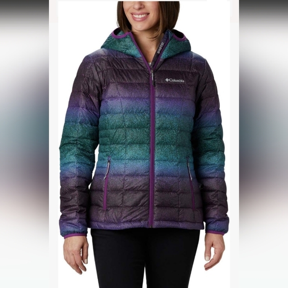 Columbia Jackets & Blazers - Columbia Women's Voodoo Falls 590 Turbodown Hooded Jacket Blue Plum Sz 2XL